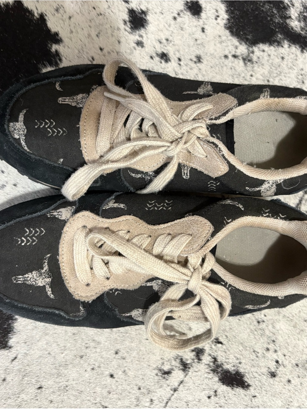 Roper Black Canvas Sneakers with Cream Accents